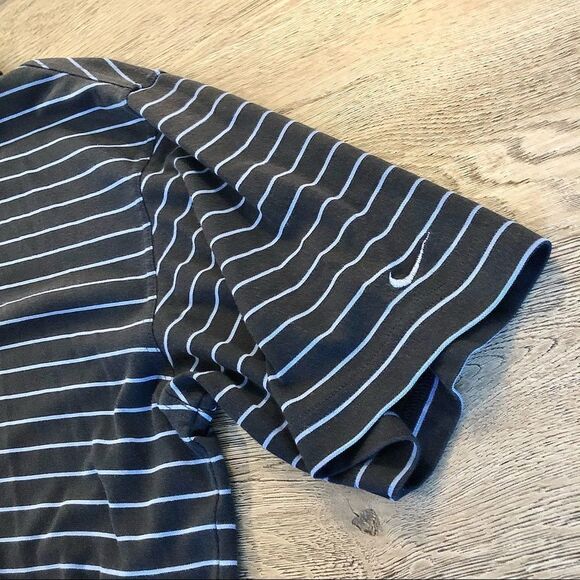 Vtg 90’s Nike Tiger Woods OG Logo Dri-Fit Striped Polo Golf Shirt Men’s XL - Picture 3 of 5